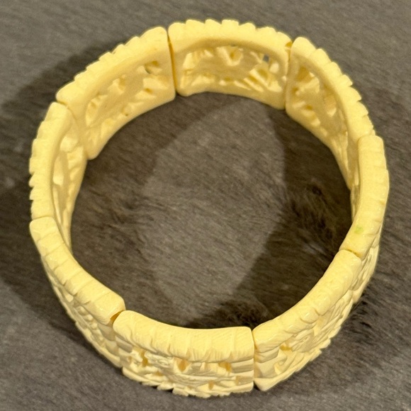 Vtg Carved Bone Rooster Bracelet - Picture 16 of 16